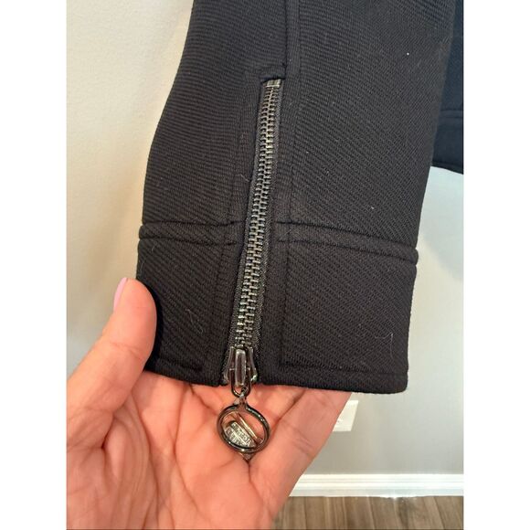 Ann Taylor 16 Petite Black Moto Jacket - Picture 4 of 7